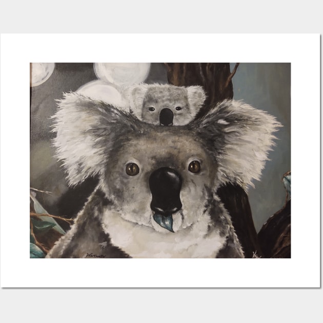 Koala mom and baby Wall Art by crystalwave4